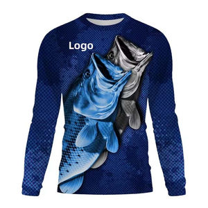 Diseño personalizado OEM sublimación pesca Jersey protección UV camisetas hombres secado rápido UPF 50 + manga larga Ringer pesca camisas - Product Image 1