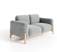 Ensemble de canapé d'angle de bureau commercial moderne avec des meubles remplis d'éponge en tissu pour le salon