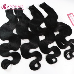 Vietnamien Haute Qualité Non Transformés Extension De Cheveux Eau Noire Vague De Corps Cheveux Tissage Jerry Curl Afro Style PU En Gros 4C Bande - Product Image 6