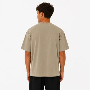 Made In Italy Camiseta 100% Algodón 180gr Hombre Manga Corta Beige Algodón Suave Para Expresar Tu Personalidad Molo 68 Estilo Casual - Product Image 3