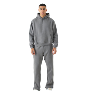 Chándal de lana a prueba de viento personalizado para hombre, ropa de entrenamiento de otoño e invierno de gran tamaño con logotipo impreso de talla grande para ropa de calle - Product Image 1