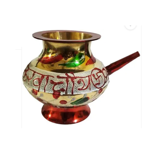 Lota de Latón Puro Vintage de Alta Calidad con Grabado y Acabado Pulido para Uso en la Cocina, Artículo de Cocina Árabe Antiguo - Product Image 6