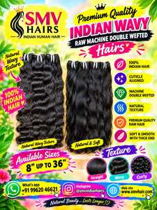 Venta al por mayor de fábrica: Extensiones de cabello humano Remy 100% natural virgen, cutícula alineada, crudo sin procesar, indio, súper doblemente estirado. - Product Image 6