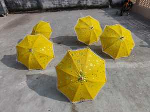 Lote de mezcla 50 piezas indio hecho a mano boda decoración paraguas fiesta telón de fondo Haldi decoración Mehndi sombrillas decorativas sombrilla - Product Image 6