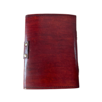 Carnet en cuir antique fait main, organisateur personnel vintage, en cuir véritable, couverture rigide classique gaufrée, bord festonné