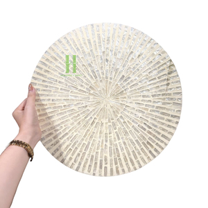 Wholesale Best Price Mother of Pearl <b>Round</b> <b>Placemats</b> For Decoration Tabletop And Restaurant Decor From Vietnam - Product Image 1