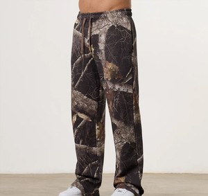 Conjunto de pantalones de chándal y Sudadera con capucha de camuflaje de árbol de gran tamaño, conjunto de chándal recortado de peso pesado, traje atlético de camuflaje con cremallera completa, conjunto de Jogger para hombre - Product Image 5