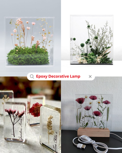 Perfecto para decoración de interiores Lámpara decorativa epoxi artística Premium que combina fundición Diseño moderno Madera maciza y resina - Product Image 3