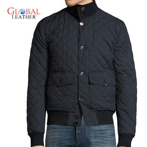 Custom Made <b>Men's</b> Winter Puffer Quilted Jacket with Hooded Collar Zipper Closure OEM Service Out Door Street Jacket For <b>Men</b> - Product Image 1