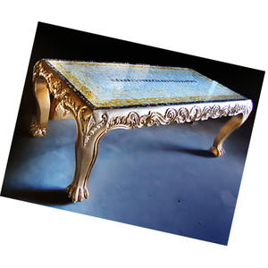 Mosaico de Conchas Doradas con Incrustaciones Artísticas para Comedor, Madera Maciza, Joyería de Conchas Marinas, Motivo Tallado a Mano para Decoración de Muebles y Mesas - Product Image 3