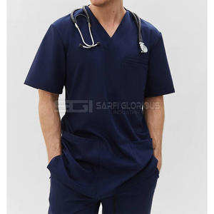 Fast Shipping Customizable <b>Mens</b> Scrub <b>Suit</b> V-Neck Medical Uniform for Nurses <b>Mens</b> Hospital Wear Uniforms OEM/ODM Available - Product Image 1