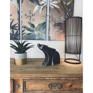 Oso de estilo de granja, artículos de regalo decorativos, artesanías de Metal, escultura de oso portátil, decoración para accesorios interiores del hogar - Product Image 1