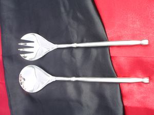 Logo personnalisé fantaisie de qualité supérieure Style unique durable Ensemble de service à salade fantaisie Vaisselle Cuillère à salade et fourchette Style de luxe. - Product Image 5