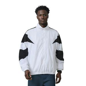 Maden vente en gros veste de travail vintage pour hommes détachable double fermeture éclair bloc épissé manteaux couleurs contrastées, veste pour hommes - Product Image 4