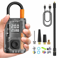 Gonfleur de pneus de voiture numérique DC 7.4V, compresseur d'air portable 150PSI, arrêt automatique avec éclairage LED pour tous les véhicules