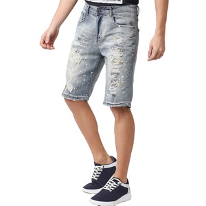 Latest Price Fresh Arrival <b>Men</b> <b>Jeans</b> Shorts 100% Cotton Made Eco Friendly Street Wear Slimming Distressed Denim Shorts <b>For</b> <b>Men</b> - Product Image 3