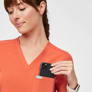 Conjuntos de Uniformes Quirúrgicos Unisex de Manga Corta de Algodón y Poliéster Personalizados de Color Morado, Trajes de Médico de Alta Calidad para Hospitales, Uniformes de Enfermera - Product Image 2