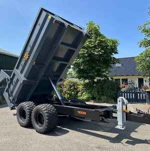 Remorque à benne basculante robuste 1000 kg, plateau en acier hydraulique, remorque de chantier - Product Image 3