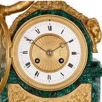 Horloge de bureau en malachite avec logo personnalisé, design moderne et luxueux pour la décoration de la maison, cadeaux pour salons professionnels, trophées et médailles