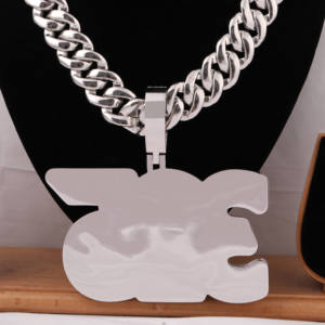 Colgante de Moissanita Personalizado con Número 325, Colgante de Plata de Ley 925 con Incrustaciones Completas de Moissanita, Regalo para Él - Product Image 5