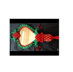 Diseño clásico Cuerda redonda de macramé Colgante de pared Boho Círculo Tapiz de pared Cuerda de algodón Borla tejida Pared de flecos redondos - Product Image 1