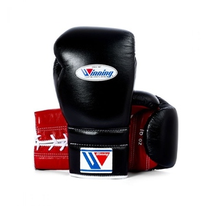 Guantes de boxeo ganadores rojos/negros personalizados de la más alta calidad Guantes de boxeo de cuero genuino 100% Precio al por mayor Entrega más rápida - Product Image 1