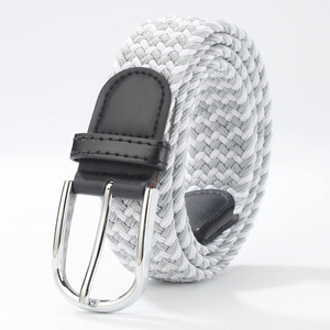 Cinturón tejido elástico informal para hombres y mujeres de hierro con hebilla versión coreana para estudiantes - Product Image 2