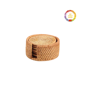 <b>Wicker</b> Rattan <b>Placemat</b> Handmade Round Charger Plates Rustic Wedding Decorative Tableware From Vietnam - Product Image 1