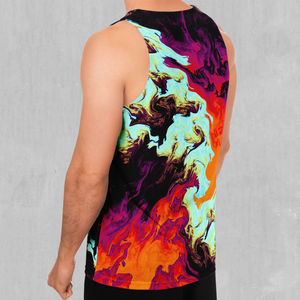 Conception de logo personnalisé Sublimation Seamless Séchage rapide Fitness Sports Running Singlet Débardeurs pour hommes à bas prix avec OEM - Product Image 4