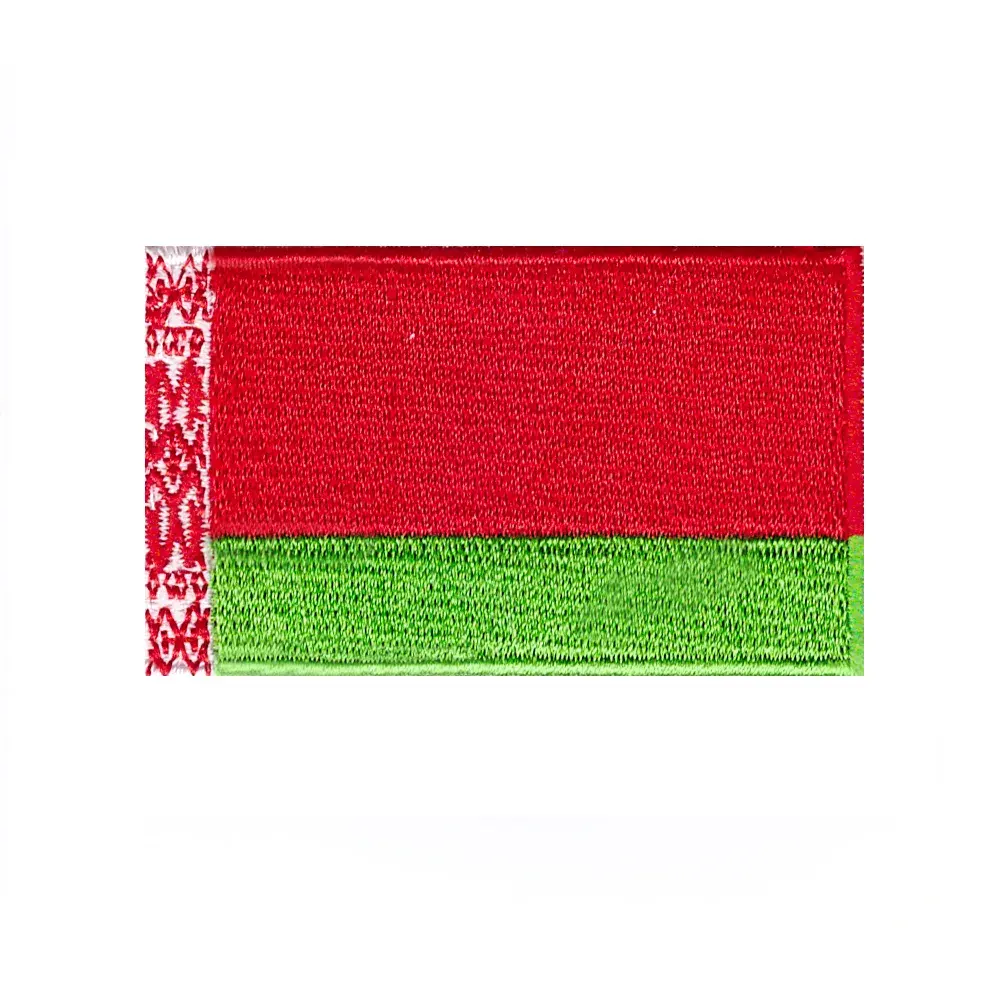 Bandera de país antiguo de Bielorrusia, insignia de cresta de parche de hierro, parche hecho a mano Original cosido bordado de bandera Bielorrusa