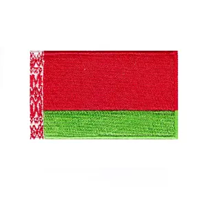 Insigne de crête de patch à repasser de drapeau de vieux pays de Biélorussie, patch fait main original brodé de drapeau biélorusse - Product Image 1