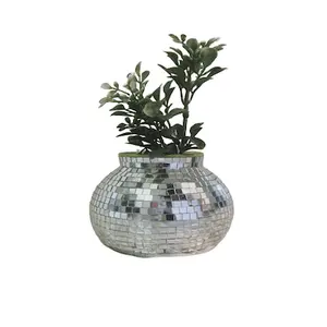 Jarrón de Cristal Moderno con Forma Redonda y Color Personalizado, con Luz Disco, para Decoración del Hogar - Product Image 3