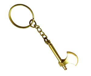 Pendentif de sac porte-clés rotatif en métal plaqué or avec cadeau de mariage personnalisé, Design personnalisé disponible, offre spéciale - Product Image 1