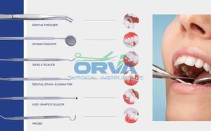 6 Pcs Oral Care Hygiene <b>Kit</b> Metal Plaque Remover & <b>Teeth</b> <b>Cleaning</b> Tools Set Stainless Steel Dental Surgical Instruments - Product Image 3