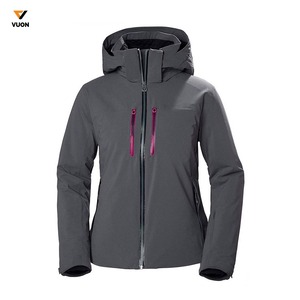 Veste d'extérieur Softshell de luxe pour femmes avec capuche vêtements de sport imperméables à glissière pour la course à pied en gros coton rempli - Product Image 1