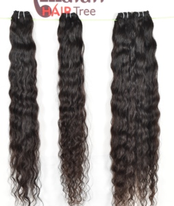 Cheveux humains vierges naturels non traités, couleur noire brute, cuticules alignées, Remy indien, 8-32 pouces, provenant d'un seul donneur - Product Image 3