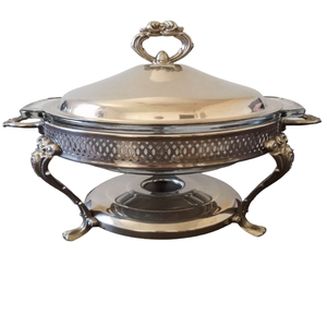 Lot de 3 chauffe-plats bruns disponibles en acier inoxydable pour servir la restauration pour le mariage à l'hôtel. - Product Image 3