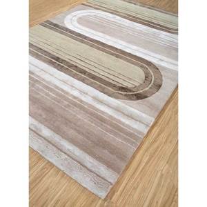 พรมขนสัตว์ผสมวิสโคส Acar Ivory Classic Tra-13225 ทอมือ ขนาด 4 เมตร รูปทรงสี่เหลี่ยมผืนผ้า ลาย Abstract สำหรับห้องโถง หนา 10 มม. ทอแบบ Jacquard สำหรับใช้ในบ้าน - Product Image 2