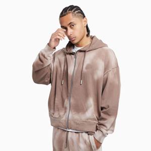 Sweat à capuche zippé durable et de haute qualité OEM personnalisé Design lavé à la mode avec impression bouffante Taille XS pour l'hiver Utilisation quotidienne - Product Image 5