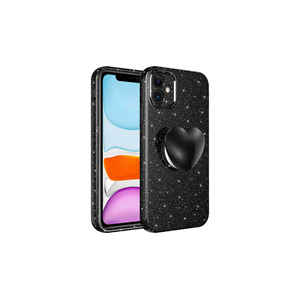 Funda de Silicona Brillante de Lujo para Pop Socket, Estilos de PC Rígido y Silicona Suave, Protección de Cámara, Carcasa Trasera Antigolpes para iPhone 11 - Product Image 1