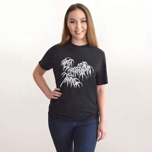 Camisetas de algodón para hombre y mujer con hojas de Bambú - Product Image 1