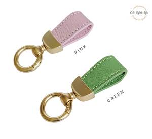 Al por mayor, llavero de piel auténtica marrón promocional con logotipo personalizado, llavero elegante con forma de anillo, venta al por mayor - Product Image 6