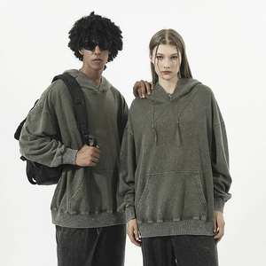 CL350h Street Wear Custom Pullover Hoodie Oversized Distressed <b>Vintage</b> Washed 100% Cotton 350 Gsm Men's <b>Vintage</b> <b>Sweatshirt</b> - Product Image 3