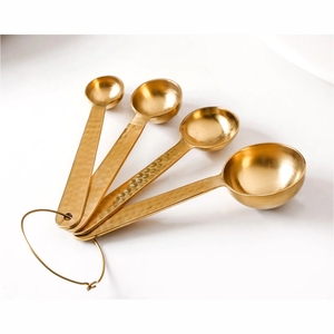 Juego de 4 Cucharas Medidoras Resistentes de Metal para Ingredientes Secos y Líquidos, Cucharas Medidoras de Especias de Grado Alimenticio - Product Image 2