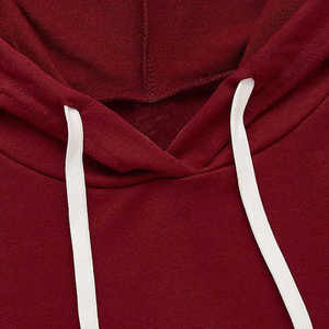 Otoño mujer sólido sudaderas con capucha de manga larga de longitud corta pulóver Sudadera con capucha y Sudadera Mujer Crop Top Sudadera con capucha - Product Image 3