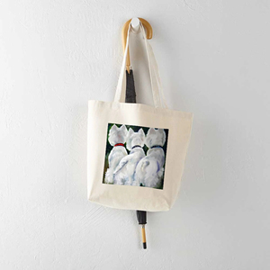 Bolso de mano de punto estampado personalizado de algodón ecológico, bolso de compras reutilizable de lona con logotipo personalizable para regalo y promoción de BD - Product Image 1