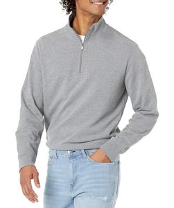 Sudaderas con capucha transpirables 100% g de lana de algodón 300 de alta calidad para hombre, venta al por mayor de fábrica, sudadera personalizada con cremallera de cuarto - Product Image 1