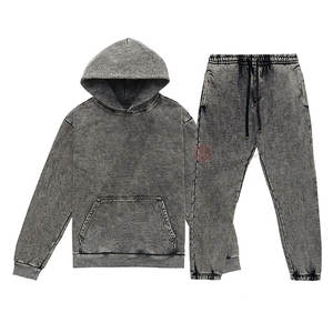 Chándal de lavado ácido de nuevo estilo, tela Premium, conjunto de Jogger con capucha de lavado ácido personalizado, OEM/Fabricante Mayorista, boutiques de calle - Product Image 1