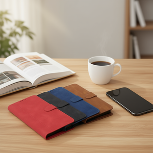 Funda tipo libro DAM para iPhone 11 Pro con tarjetero y solapa de cuero con diamantes - Product Image 1