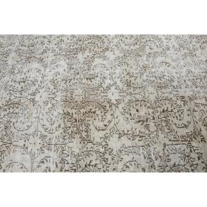 Tapis turc vintage, tapis de 5,3x7,6 pieds, tapis oriental en laine blanche - Product Image 5